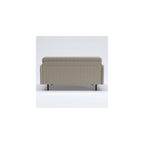 Modern Living Room Loveseat Sofa, Two-Seater Settee, Upholstered Corduroy Fabric Armchair, Love Seat Sofa Chair with Wood Legs for Bedroom/Office/Reading Spaces (Cloud Gray)