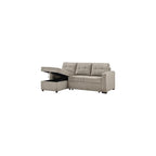 Furniture Noah Brown Reversiable 88" Chofa, Convertible Sleeper Chair, 7-Inch Cushion, 100% Polyester Fabric, 300lb Capacity, Living Room, Sofa, Bed, 88" L x 60.5" D x 36.5" H, Brown