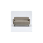Modern Living Room Loveseat Sofa, Two-Seater Settee, Upholstered Corduroy Fabric Armchair, Love Seat Sofa Chair with Wood Legs for Bedroom/Office/Reading Spaces (Cloud Gray)