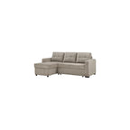 Furniture Noah Brown Reversiable 88" Chofa, Convertible Sleeper Chair, 7-Inch Cushion, 100% Polyester Fabric, 300lb Capacity, Living Room, Sofa, Bed, 88" L x 60.5" D x 36.5" H, Brown