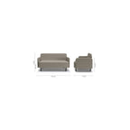 Modern Living Room Loveseat Sofa, Two-Seater Settee, Upholstered Corduroy Fabric Armchair, Love Seat Sofa Chair with Wood Legs for Bedroom/Office/Reading Spaces (Cloud Gray)