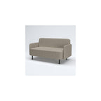 Modern Living Room Loveseat Sofa, Two-Seater Settee, Upholstered Corduroy Fabric Armchair, Love Seat Sofa Chair with Wood Legs for Bedroom/Office/Reading Spaces (Cloud Gray)