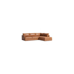 Valencia Serena 108" Full Leather Sectional Sofa with Right Bumper | Nappa 11000 Leather, Modern Low Profile Lounge Sofa | L Shaped Couch for Living Room Furniture, Cognac