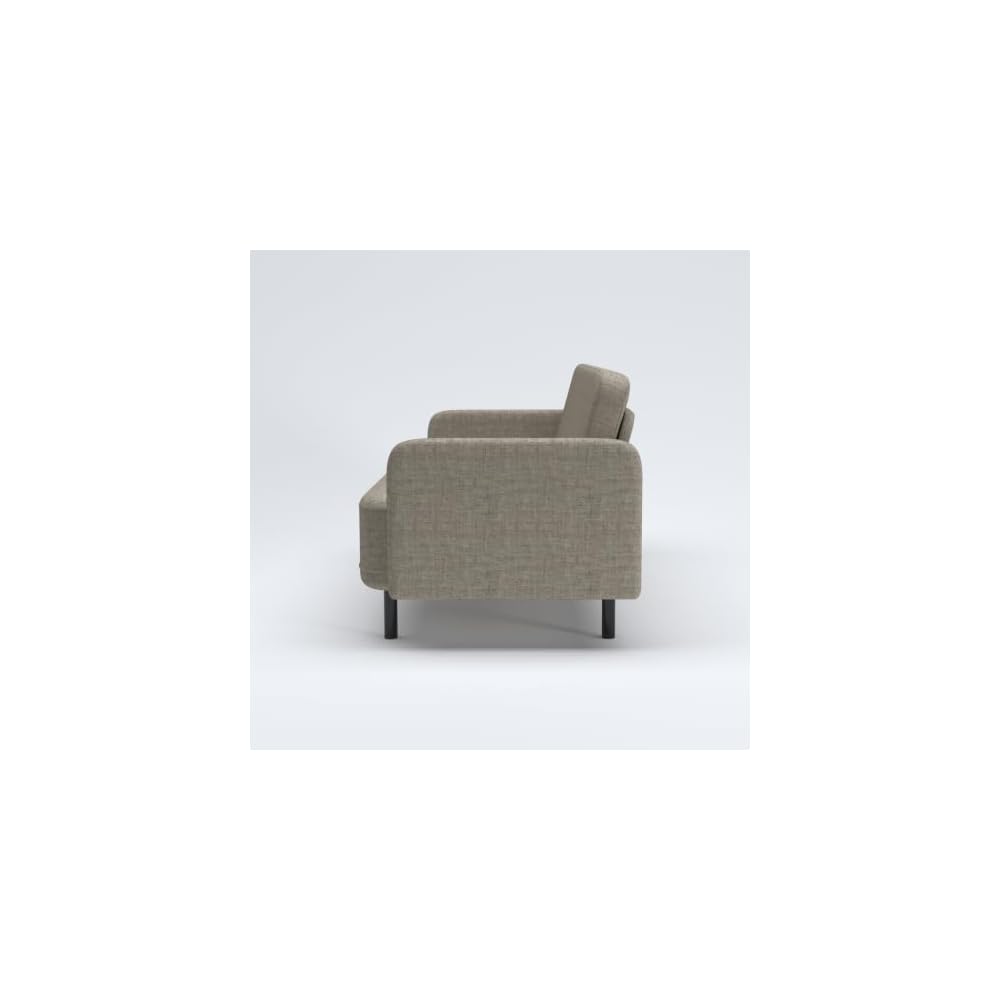 Modern Living Room Loveseat Sofa, Two-Seater Settee, Upholstered Corduroy Fabric Armchair, Love Seat Sofa Chair with Wood Legs for Bedroom/Office/Reading Spaces (Cloud Gray)