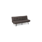 Futon Sofa Bed, Convertible Memory Foam Sofa Couch with Adjustable Positions for Small Living Room, Office, Apartment, Dark Grey Linen Fabric