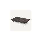 Futon Sofa Bed, Convertible Memory Foam Sofa Couch with Adjustable Positions for Small Living Room, Office, Apartment, Dark Grey Linen Fabric