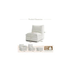 Cloud Modular Sectional, Middle Waterproof High Backrest Sectional Sofas,Down Filled Modular Couch with Removable Washable Cover for Living Room,Cream White
