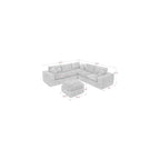 107" L-Shaped Oversized Boucle Modular Sectional Sofa with 1 Ottomans and Pillows, 6-Seater Upholstered Boneless Comfy Cloud Couch, DIY Combination, No Assembly Required, for Living Room, Green
