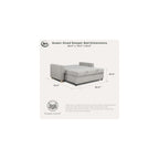 Tulsa 72" Convertible Sleeper Loveseat, Queen Size, Dreamcoil Comfort, FingerGuard Pinch Point Protection, Woven Fabric, Light Gray