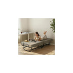 Folding Bed, Portable Foldable Roll Away Bed on Wheels, 75" x 31"