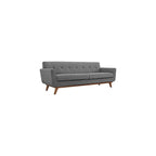 Engage Mid-Century Modern Upholstered Fabric Sofa in Expectation Gray