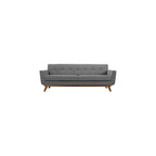 Engage Mid-Century Modern Upholstered Fabric Sofa in Expectation Gray
