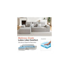 105" Boneless Couches for Living Room, Cloud Couch Modular Sectional Sofa Bed Convertible, Sleeper Sofa With Latex-like Cushion & Throw Pillow, No assembly required, Chenille Fabric 8512 (Gray)