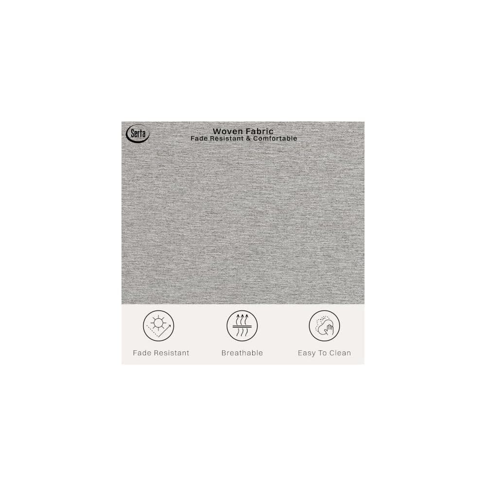 Tulsa 72" Convertible Sleeper Loveseat, Queen Size, Dreamcoil Comfort, FingerGuard Pinch Point Protection, Woven Fabric, Light Gray