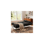 72″ Convertible Futon Sofa Bed, Adjustable Backrest, Black