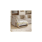 103.8" L-Shaped Modular Sectional Couch with Ottoman, Cloud Sofa