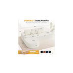 112" Modern Curved Cloud Couch, Beige 1 PCS