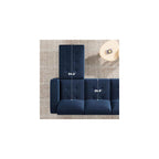Modular Sectional Sofa U Shaped Sectional Couch with Storage Ottoman Velvet 9-Seater Convertible Sectional Sofa with Chaises Blue