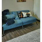 72″ Convertible Futon Sofa Bed, Adjustable Backrest, Black