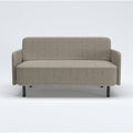 Modern Living Room Loveseat Sofa, Two-Seater Settee, Upholstered Corduroy Fabric Armchair, Love Seat Sofa Chair with Wood Legs for Bedroom/Office/Reading Spaces (Cloud Gray)