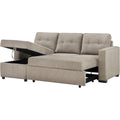 Furniture Noah Brown Reversiable 88" Chofa, Convertible Sleeper Chair, 7-Inch Cushion, 100% Polyester Fabric, 300lb Capacity, Living Room, Sofa, Bed, 88" L x 60.5" D x 36.5" H, Brown