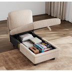Sleeper Sofa Set Accessories, Storage Seat Sofa (Beige, Storage Chaise)